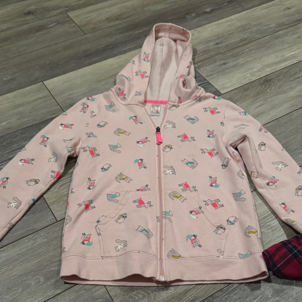 Cat & Jack Pink and Beige Hooded Jacket